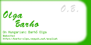 olga barho business card